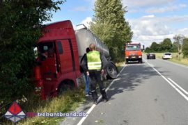 27. Aug. 2020 – Lastbil Kørte I Grøften På Kongeåvej I Vejen.