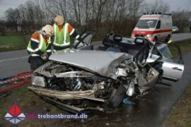 12. Dec. 2008 – Færdselsuheld Med Fastklemte På Skamlingvejen I Bjert Ved Kolding.