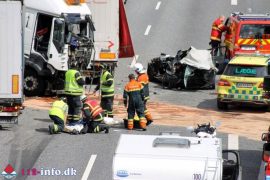 1. Aug. 2015 – Alvorligt Færdselsuheld Med Fastklemte På Motorvejen Ved Kolding AFK. 64