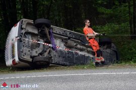 2. Jun. 2026 – Bil Kørte I Grøften På Lunderskovvej Mellem Kragelund og Lunderskov.